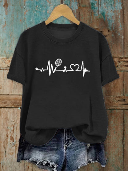 Women's Tennis Lover Printed T-Shirt