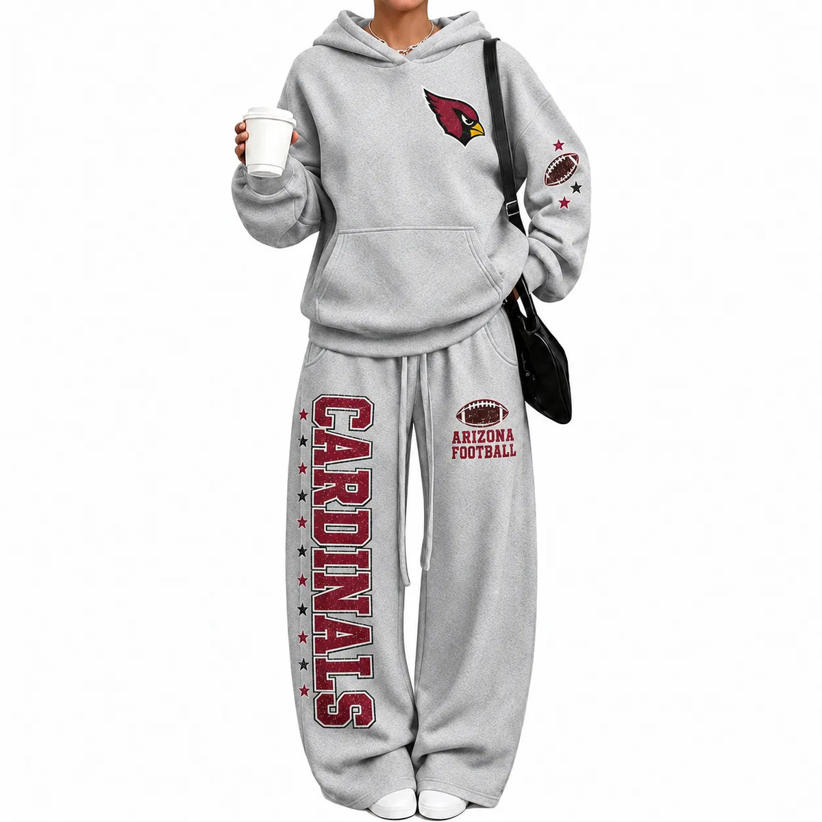 Arizona Cardinals-Vintage Plush Hoodie set