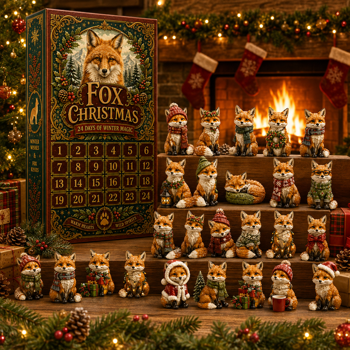 ✨24-Day Christmas Countdown Advent Calendar –Fox decoration
