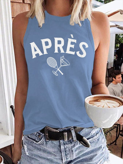 Women's Apres Tennis Printed Tank Top
