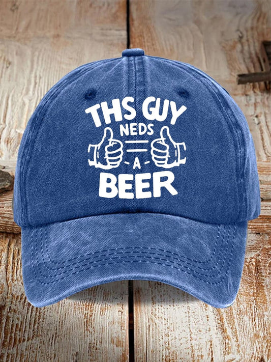 Unisex Oktoberfest Beer Print Printed Washed Distressed Hat