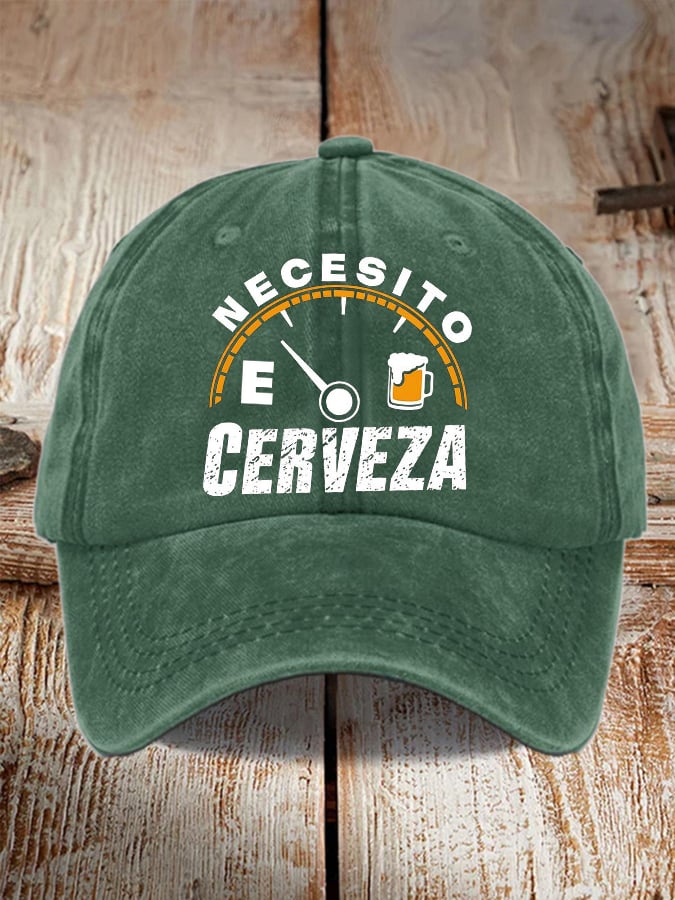 Unisex Oktoberfest Beer Print Printed Washed Distressed Hat