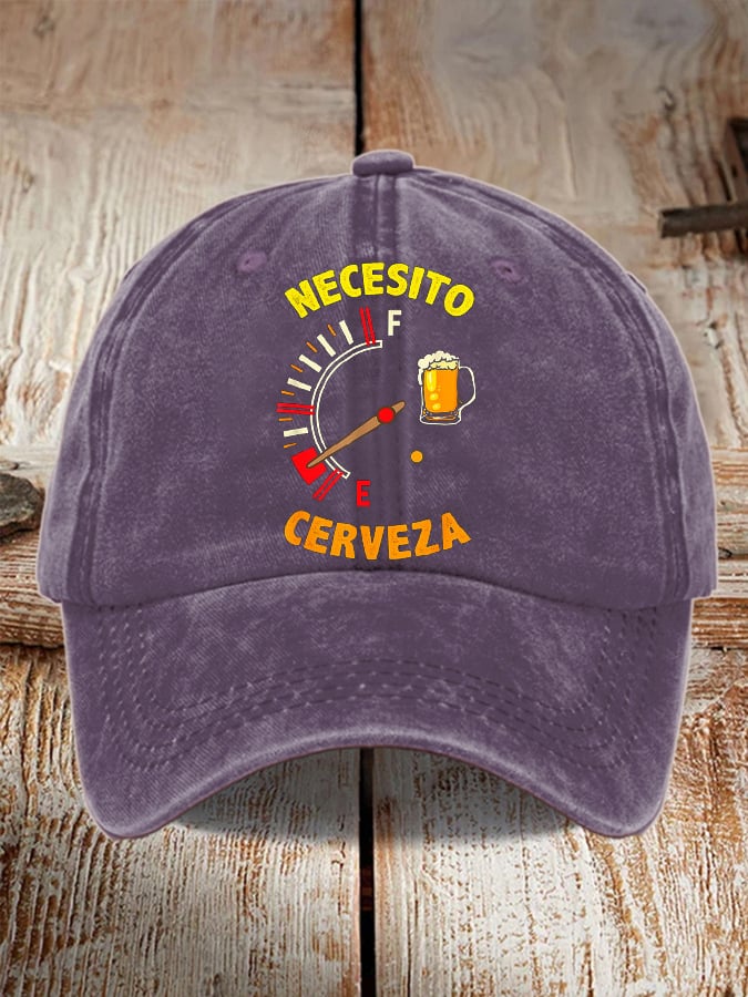 Unisex Oktoberfest Beer Print Printed Washed Distressed Hat