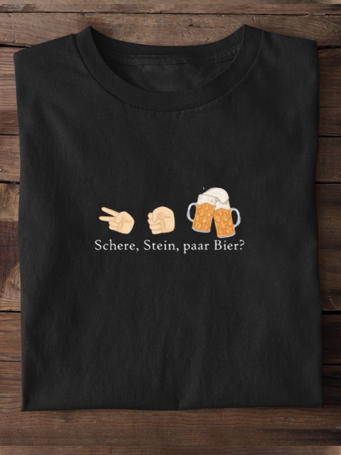 Rock, scissors, a few beers? - Unisex T-shirt made of 100% cotton