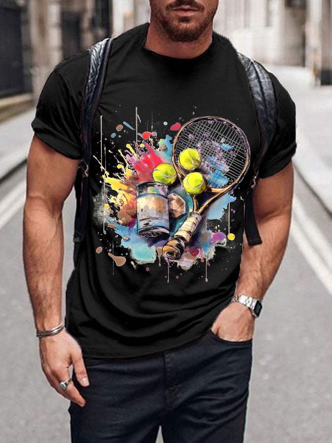Men's Tennis Fans Print T-Shirt