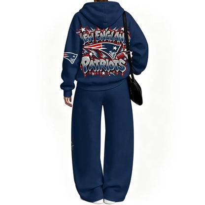 New England Patriots Vintage Plush Hoodie set | NFL