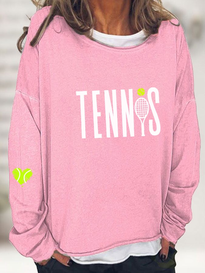 Women's Tennis Printed Casual Sweatshirt