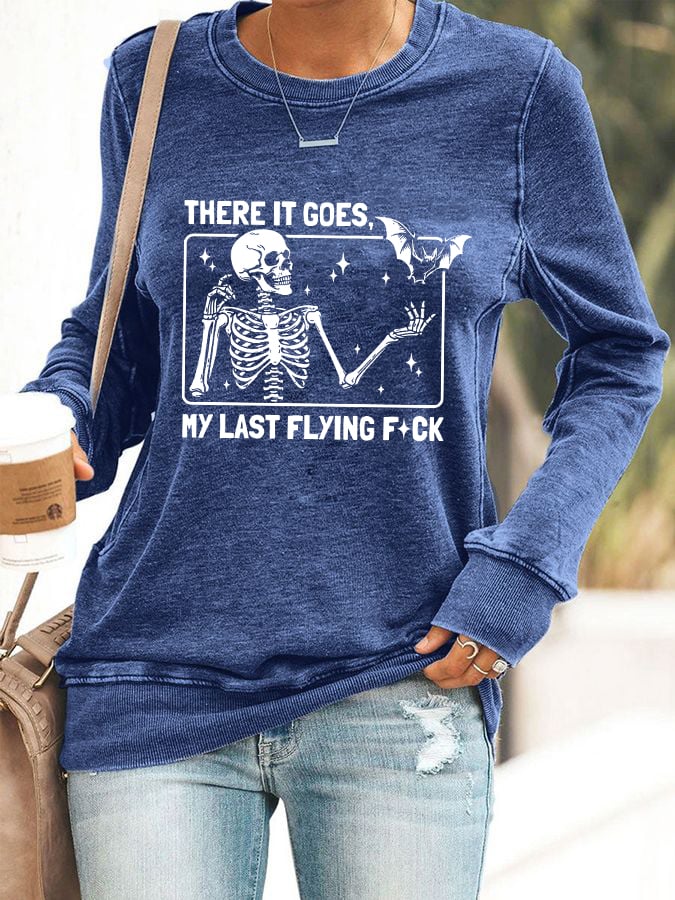 Women's Halloween There It Goes My Last Flying F*ck Sweatshirt