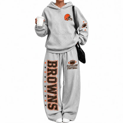 Cleveland Browns-Vintage Plush Hoodie set