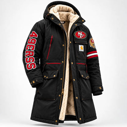 UNISEX SAN FRANCISCO 49ERS SHERPA LINED WORKWEAR PARKA JACKET