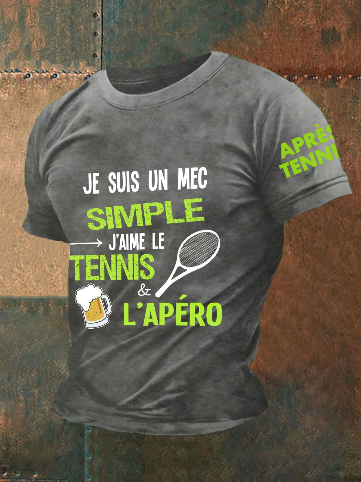 Men's T-Shirt I'm a Simple Guy I Like Tennis & Aperitifs