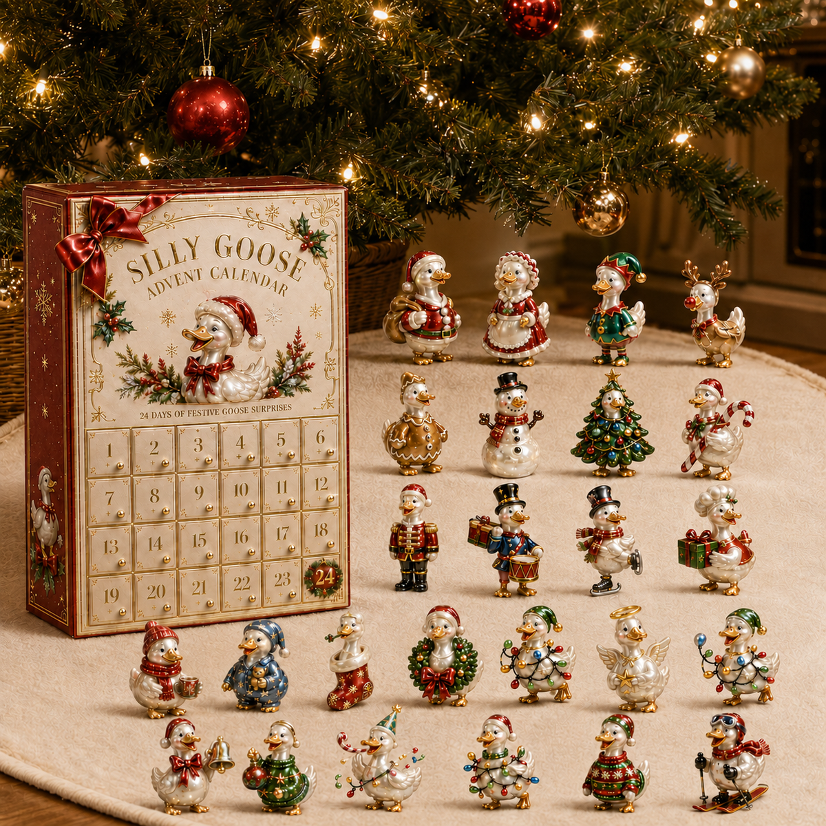 Duck 24-Day Advent Calendar – Christmas Countdown Collectible Figurines