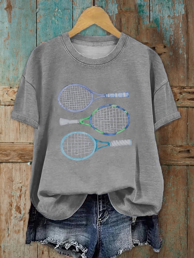 Women's Tennis Lover Printed T-Shirt