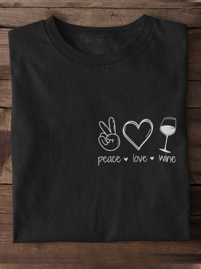Peace Love Wine – Unisex T-Shirt made of 100% cotton