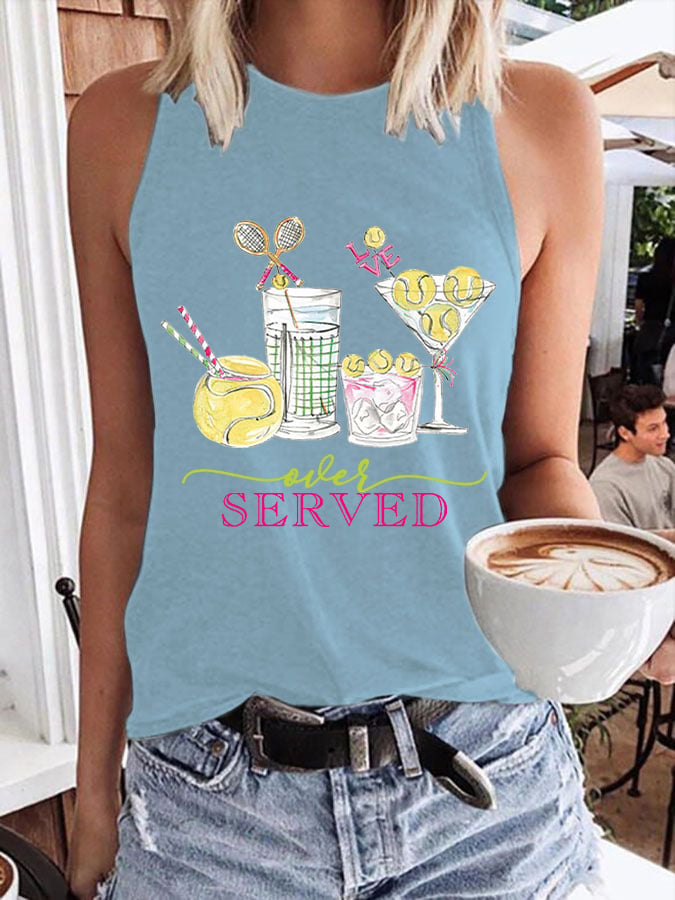 Women's Funny Tennis Tennis Drinks  Tennis Lover Casual Vest