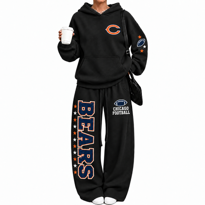 Chicago Bears-Vintage Plush Hoodie set