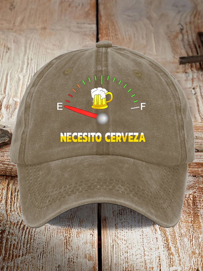 Unisex Oktoberfest Beer Print Printed Washed Distressed Hat