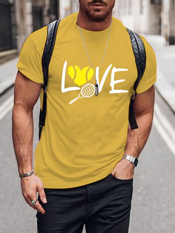 Men's love tennis printed t-shirt
