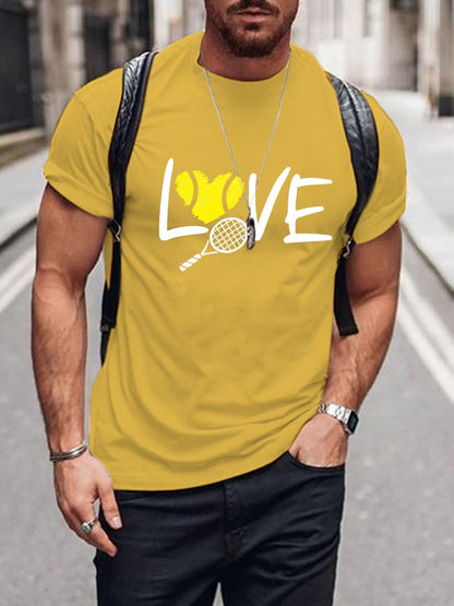 Men's love tennis printed t-shirt