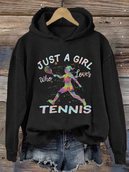 Women's Just a girl who loves tennis sweatshirts