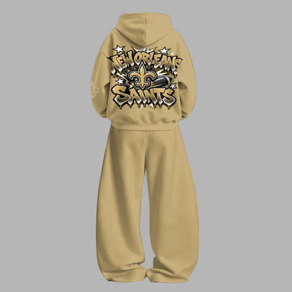 New Orleans Saints Vintage Plush Hoodie set | NFL