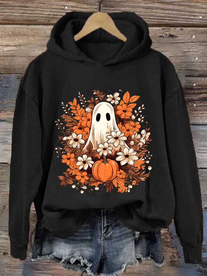 Women's Spooky Ghost Casual Hoodie