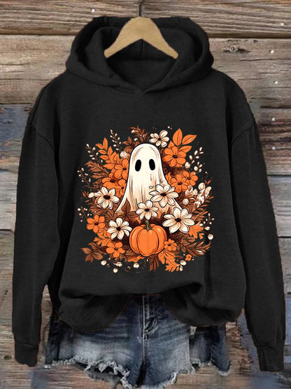 Women's Spooky Ghost Casual Hoodie