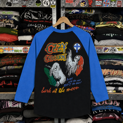 Rare Hard To Find Vintage Ozzy Osbourne Raglan Shirt, Nearly Sold Out Collectors Piece