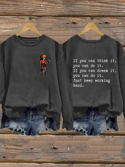 Women's Love Tennis Casual Sweatshirt