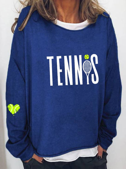 Women's Tennis Printed Casual Sweatshirt