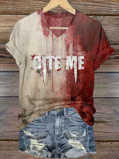 Women's Bite Me Print T-shirt