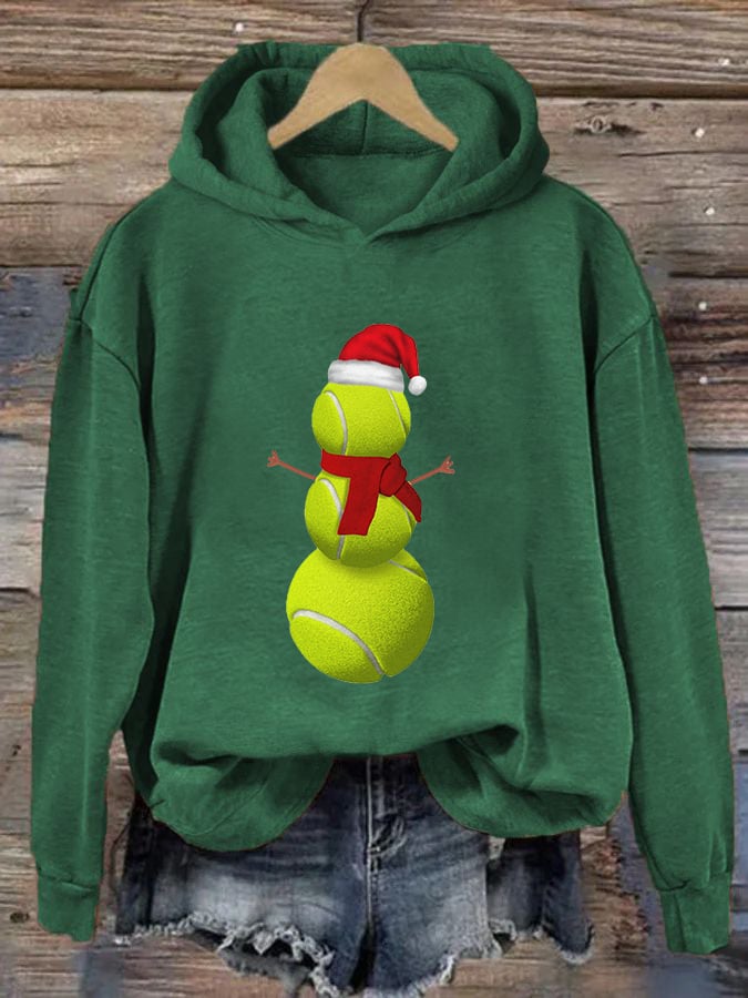 Women's Christmas Tennis Casual Hoodie
