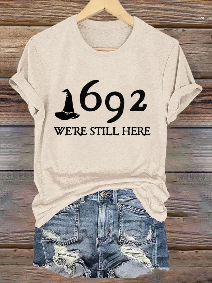 Women's 1692 Salem Witch "We're Still Here" Print T-Shirt