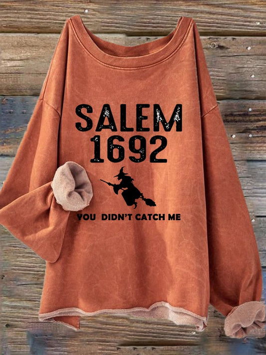 Women's Salem1692 They Missed One Halloween Witch Long-Sleeve Top