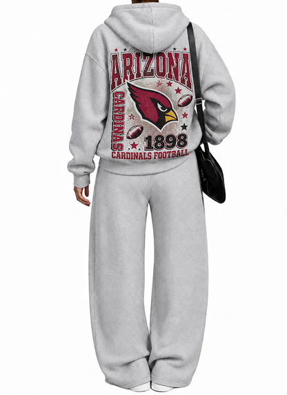 Arizona Cardinals-Vintage Plush Hoodie set