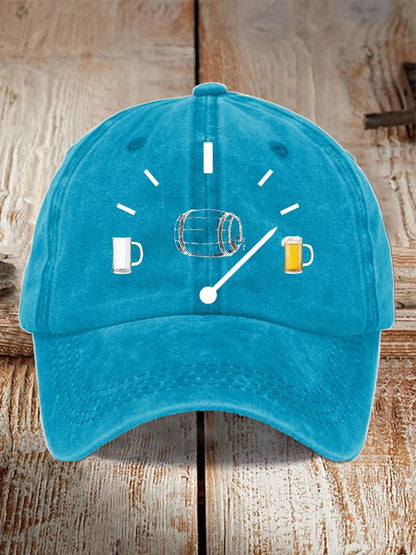Unisex Oktoberfest Beer Print Printed Washed Distressed Hat