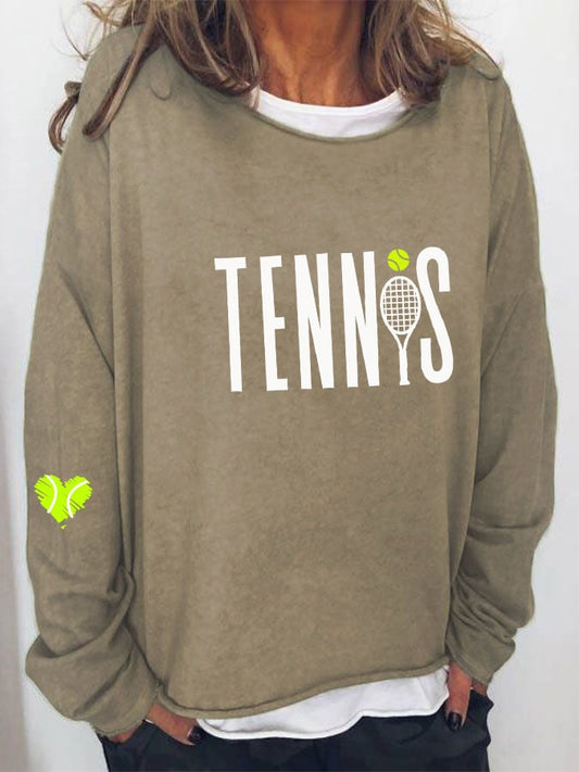 Women's Tennis Printed Casual Sweatshirt