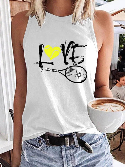 Women's Tennis Lovers Printed Tank Top