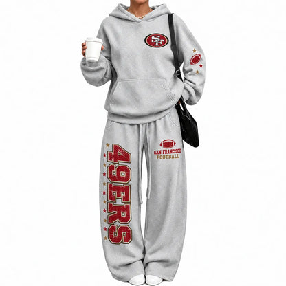 San Francisco 49ers-Vintage Plush Hoodie set