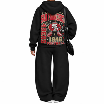 San Francisco 49ers-Vintage Plush Hoodie set