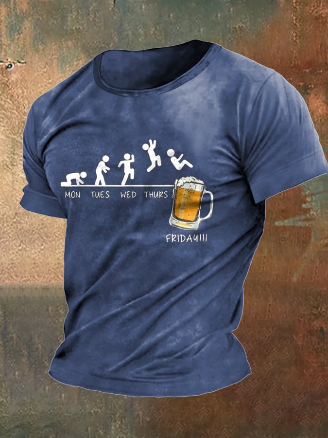 Oktoberfest beer print T-shirt