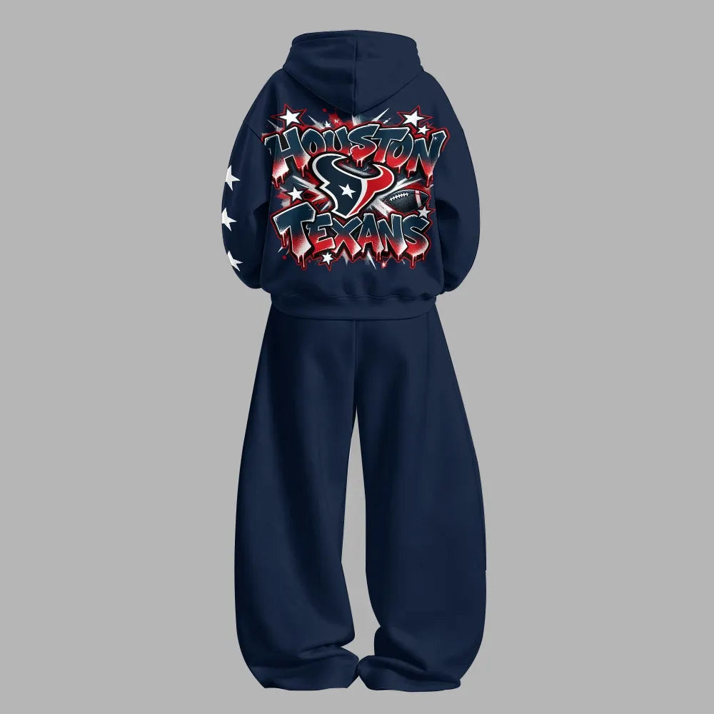 Houston Texans Vintage Plush Hoodie set | NFL