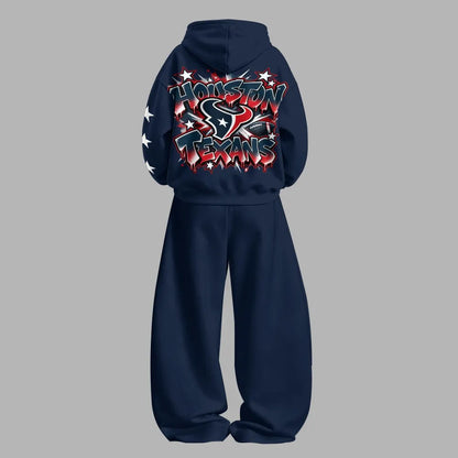 Houston Texans Vintage Plush Hoodie set | NFL