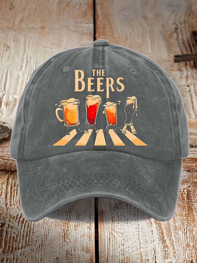 Unisex Oktoberfest Beer Print Printed Washed Distressed Hat