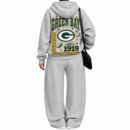 Green Bay Packers-Vintage Plush Hoodie set