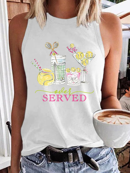 Women's Funny Tennis Tennis Drinks  Tennis Lover Casual Vest