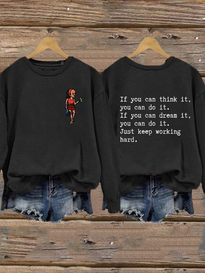 Women's Love Tennis Casual Sweatshirt