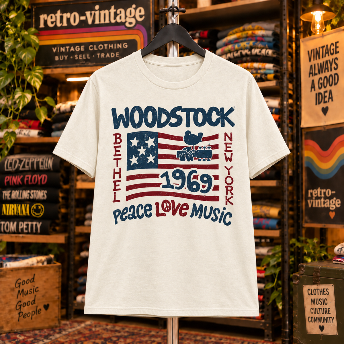 Retro Woodstock Festival Hippie T-Shirt