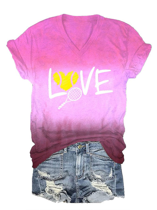 Women's Tennis Fans Print T-Shirt