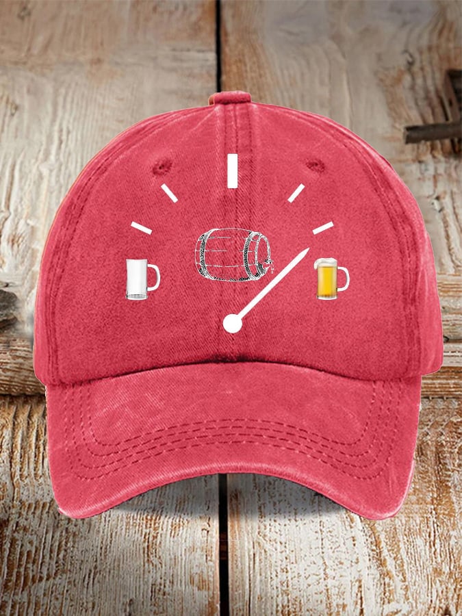 Unisex Oktoberfest Beer Print Printed Washed Distressed Hat